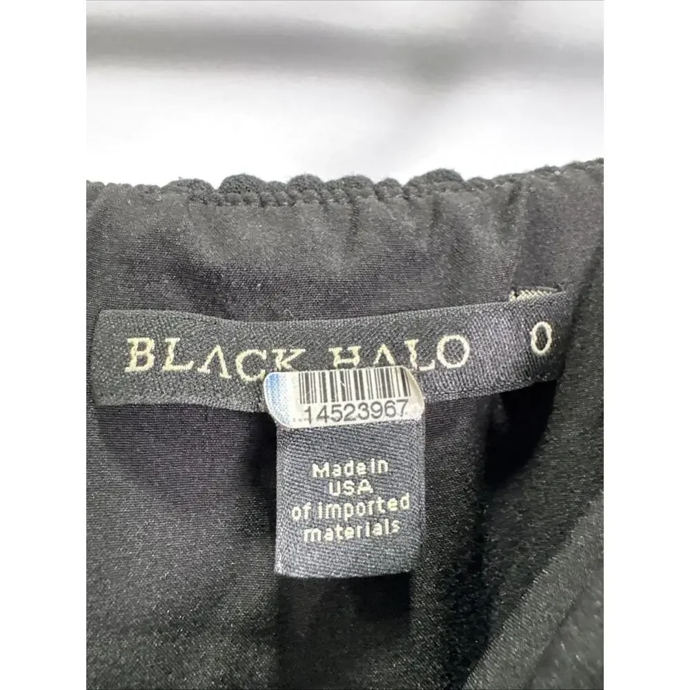 Black Halo Black Zorach Jumpsuit Size 0 with Minor Discoloration - Picture 6 of 8